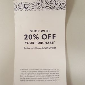 Coupon for 20% off at J. Crew